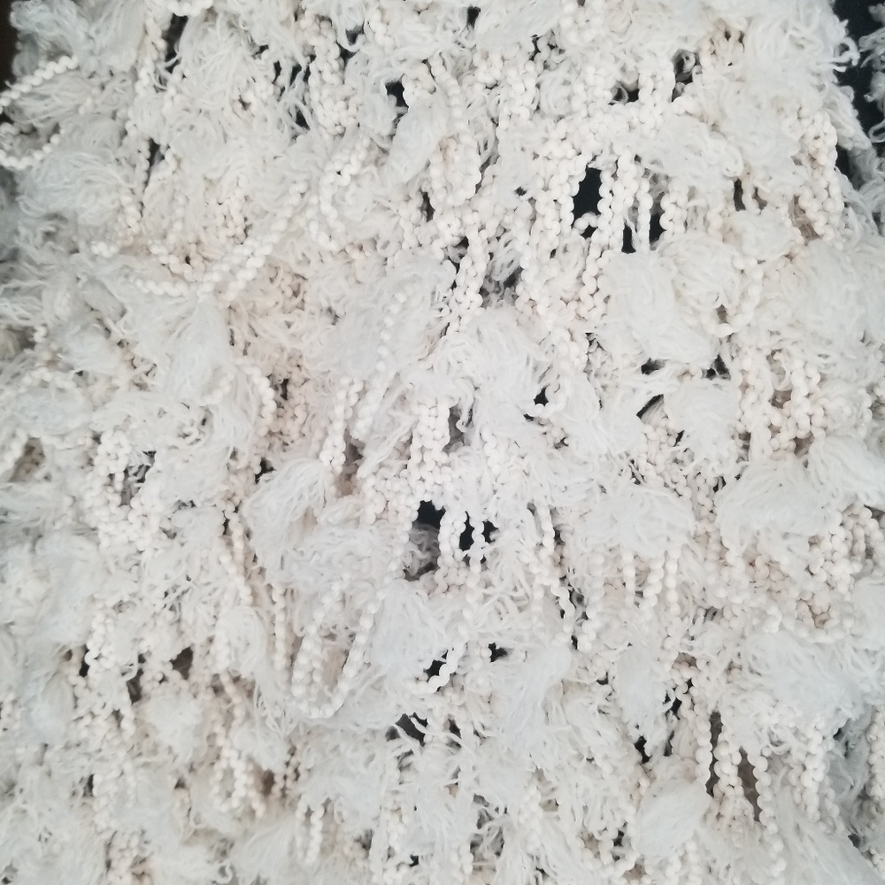 Molly Green Cream White Fuzzy Knit Shaggy Sweater - Picture 3 of 8